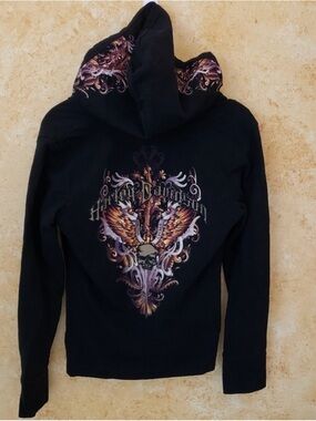 Harley-Davidson Black and White Embroidered Logo